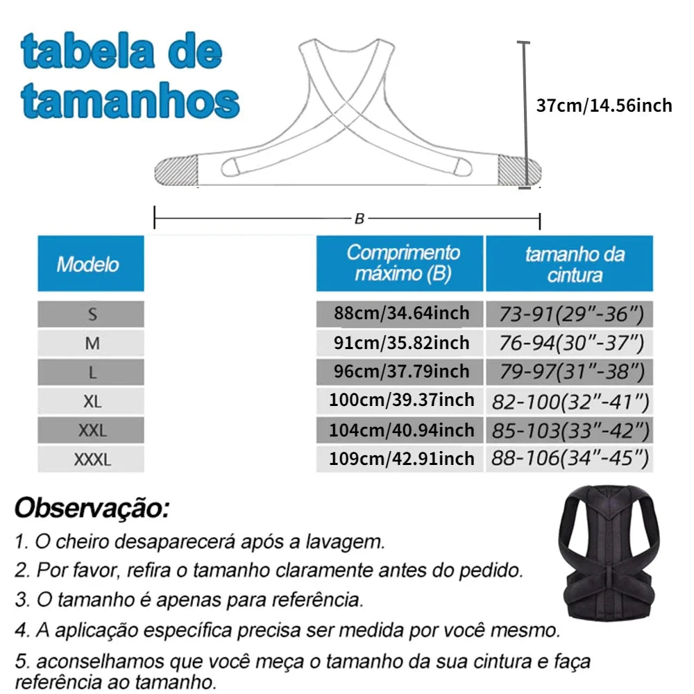 Corrector de postura de columna lumbar con cinturón reforzado Chaleco