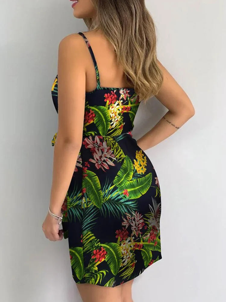 Short tropical dress.