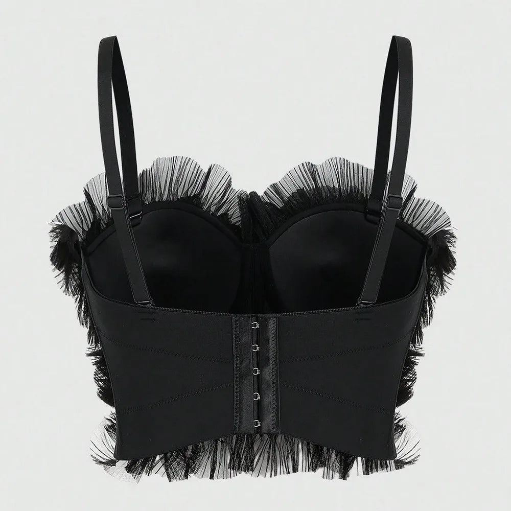 Top corto bustier con push-up.