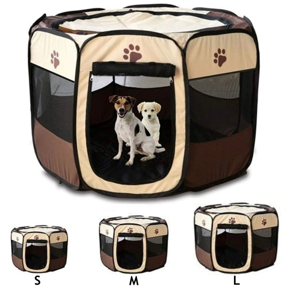 Jaula Plegable para Perro o  Gato, Recinto para Gatos y Perros