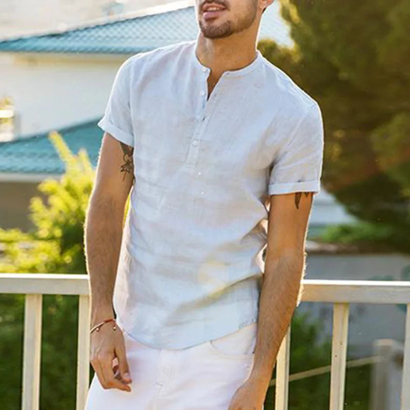 Short sleeve cotton shirt