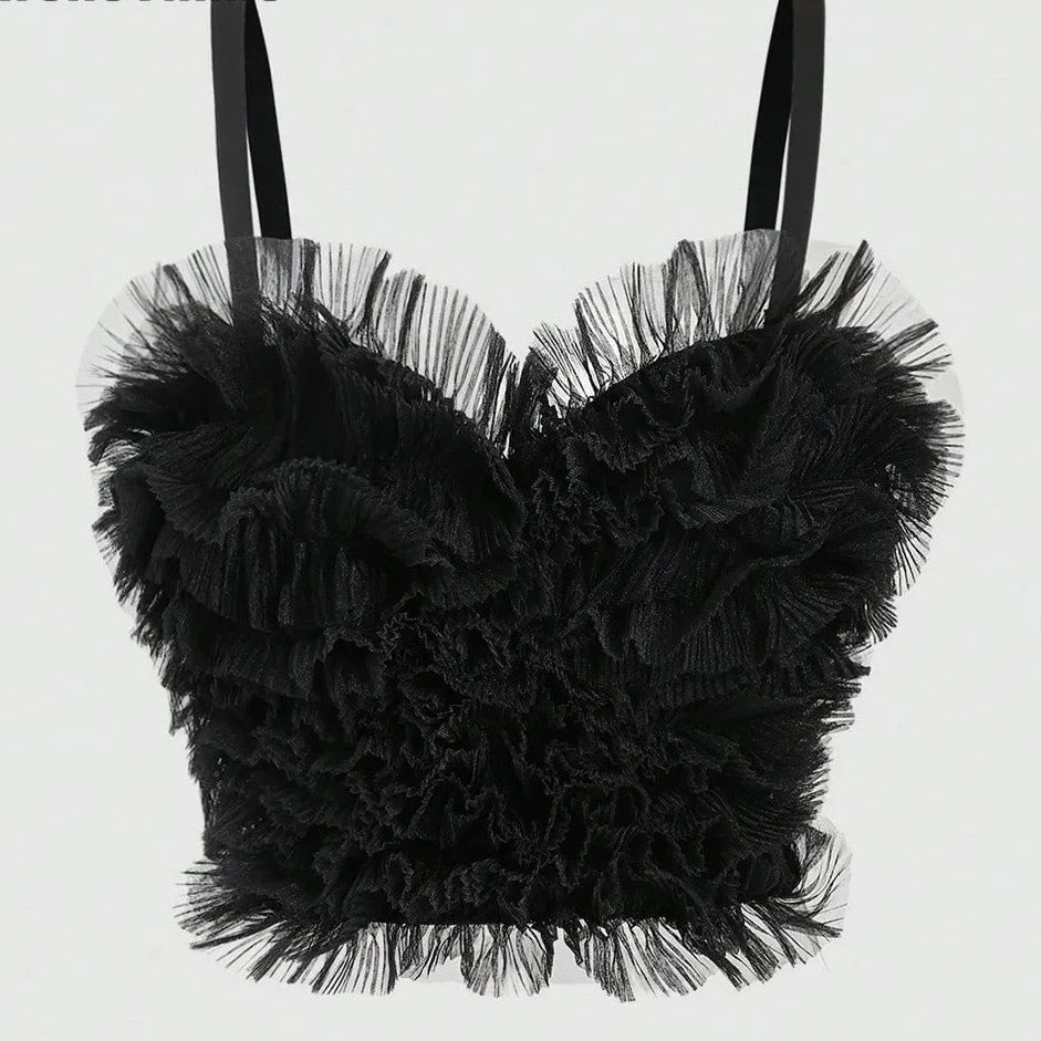 Top corto bustier con push-up.